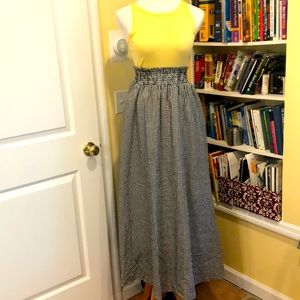 Black & white gingham maxi skirt